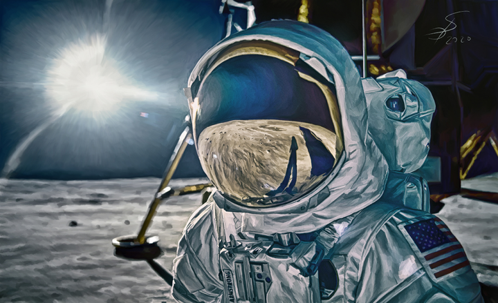 First man on the Moon.