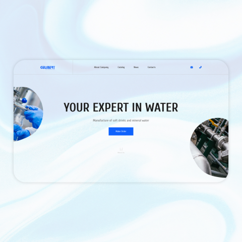 Сайт для производителя воды.