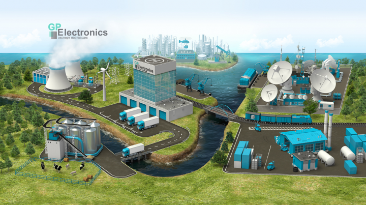 Gp electronics - анимированная шапка для сайта