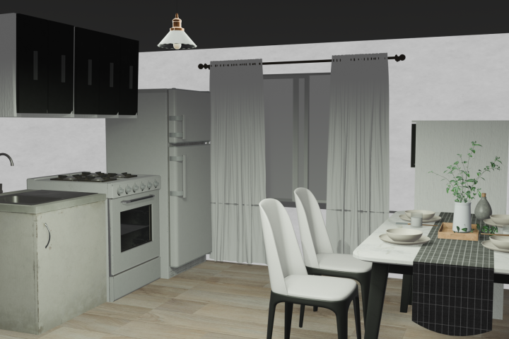 Кухня в Blender3D