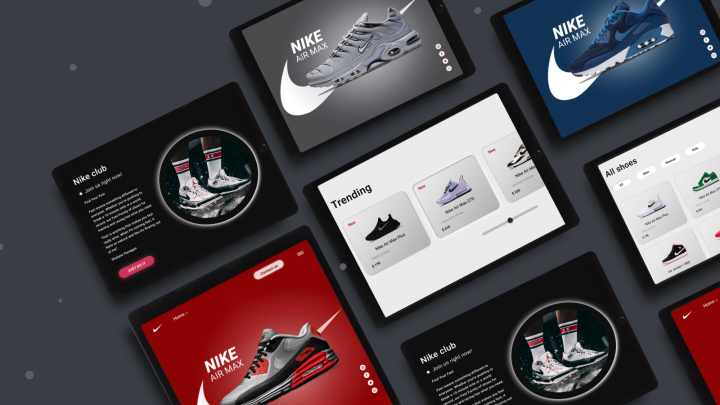 Дизайн сайта для "Nike Air Max"