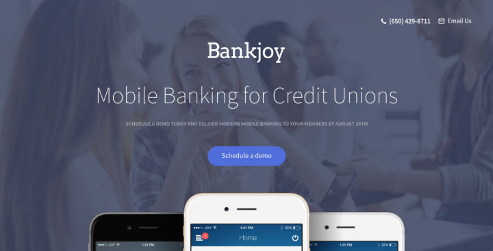 Верстка landing page для BankJoy
