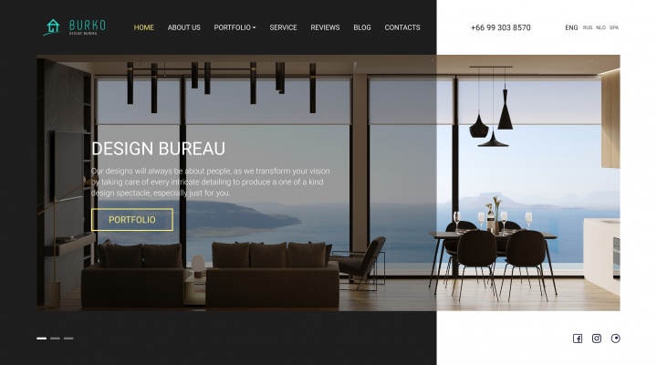 Дизайн сайта BURKO Design bureau