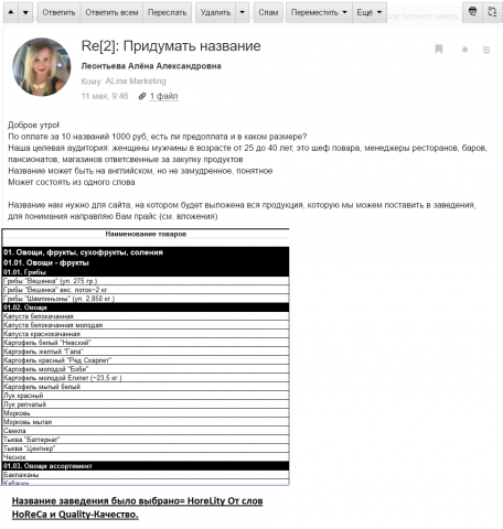Название заведения для общепита!
