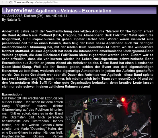 Музыкальный обзор (перевод с русского). Группа Agalloch