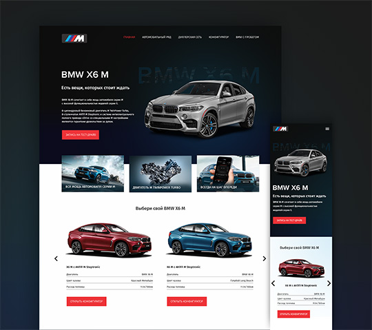 Preview promo-сайта BMW X6 M