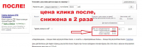 УДАЧНЫЙ РЕЗУЛЬТАТ! цена клика снизилась в 2 раза