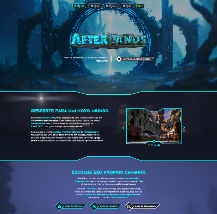 AfterLands Minecraft Server Website