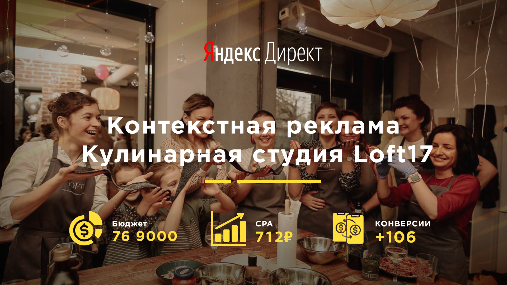 Контекст для кулинарной студии Loft17