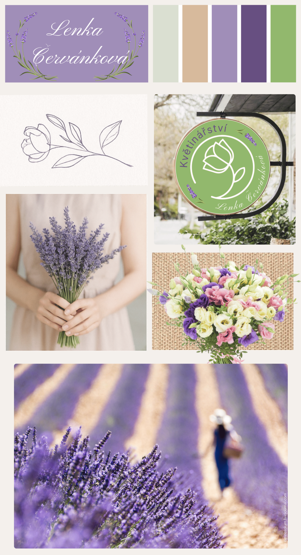 Moodboard для магазина цветов