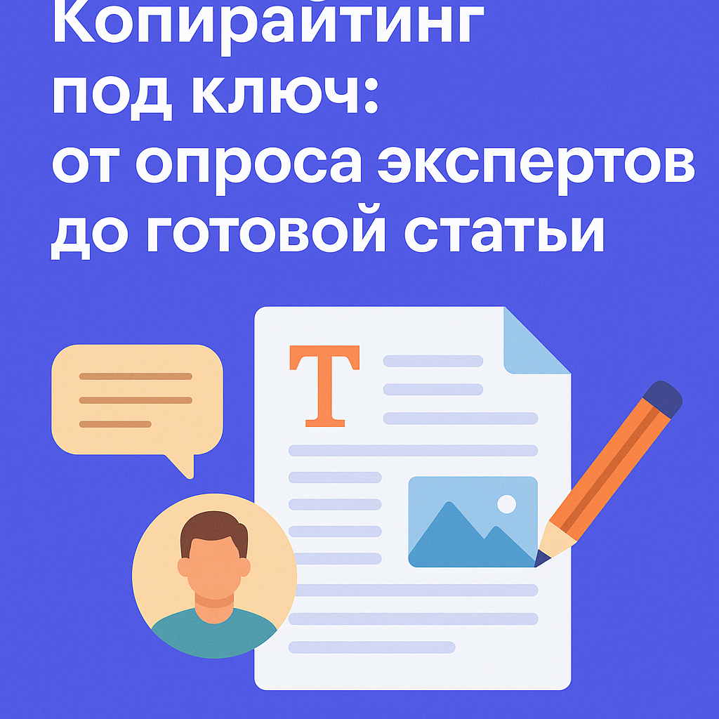 Копирайтинг под ключ — от опроса экспертов до готовой статьи