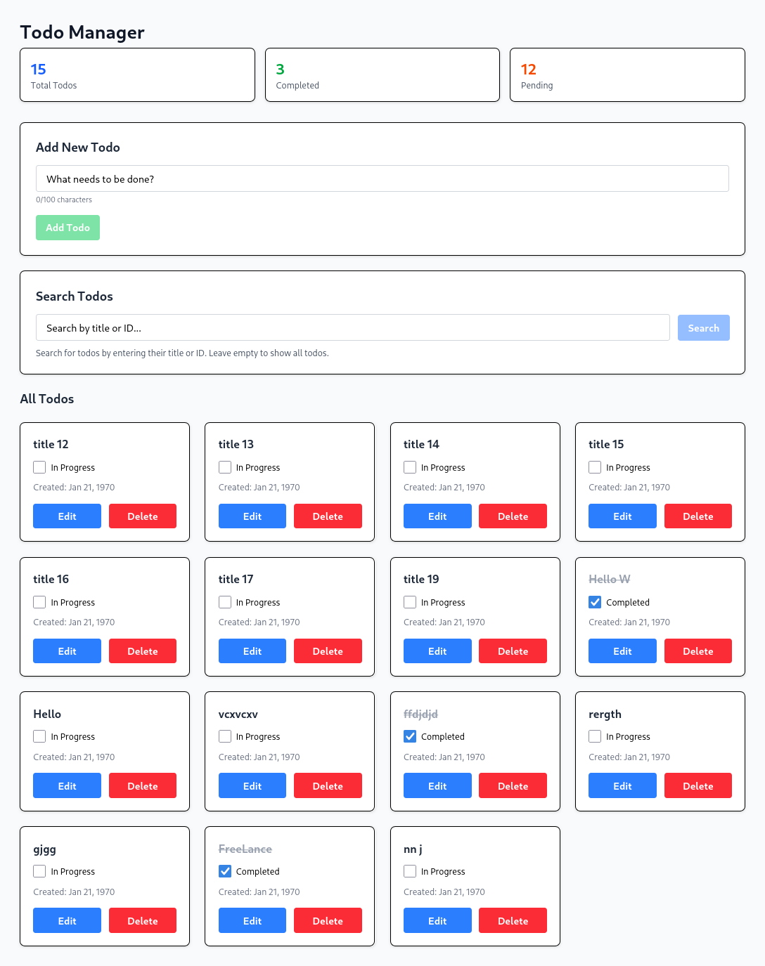 React CRUD Todo‑менеджер (TypeScript + Tailwind + REST API)