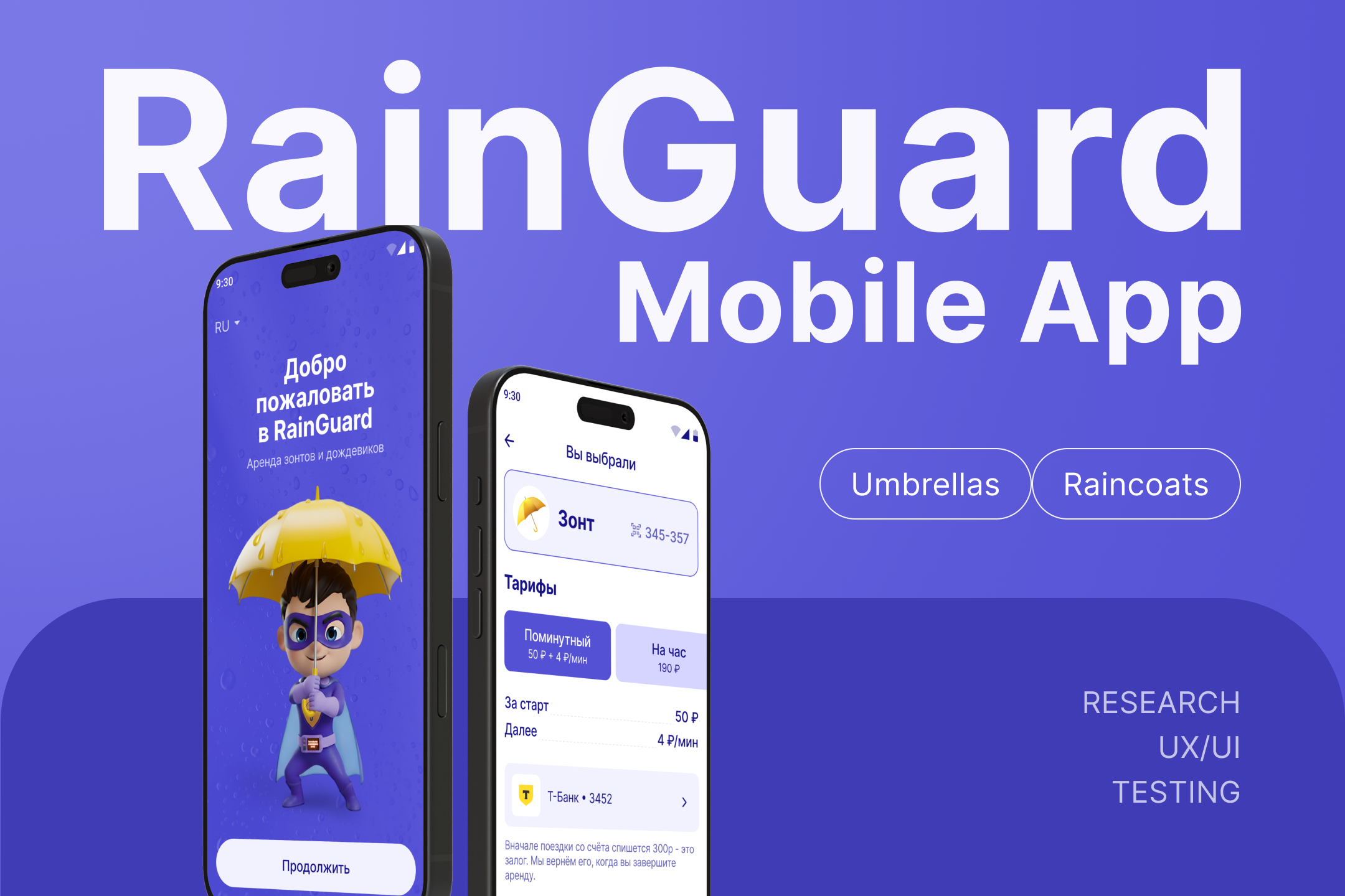 Приложение для аренды зонтов и дождевиков Rain Guard