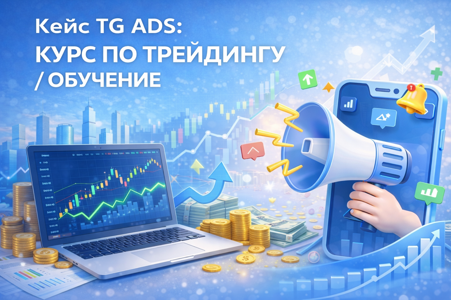 14$ за лида! Кейс TG ADS: КУРС ПО ТРЕЙДИНГУ / ОБУЧЕНИЕ