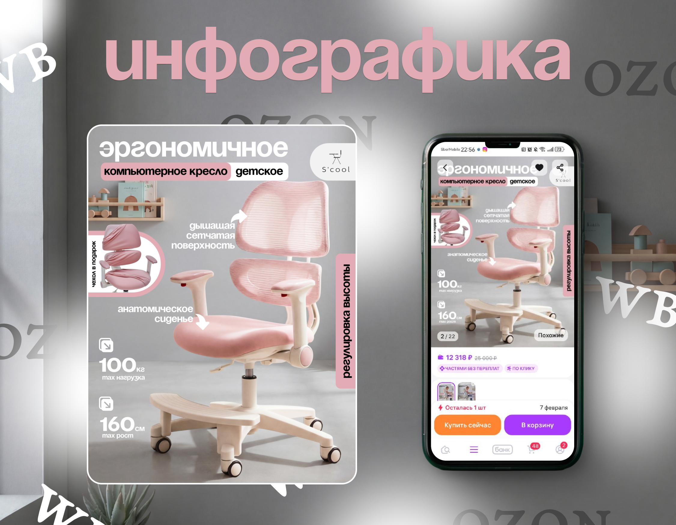 Инфографика для детского кресла