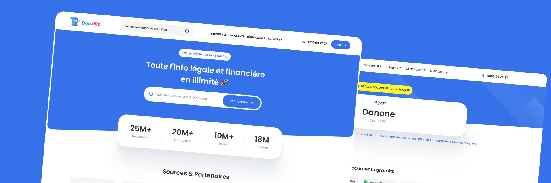 Реестр компаний Docubiz.fr (B2B сервис )
