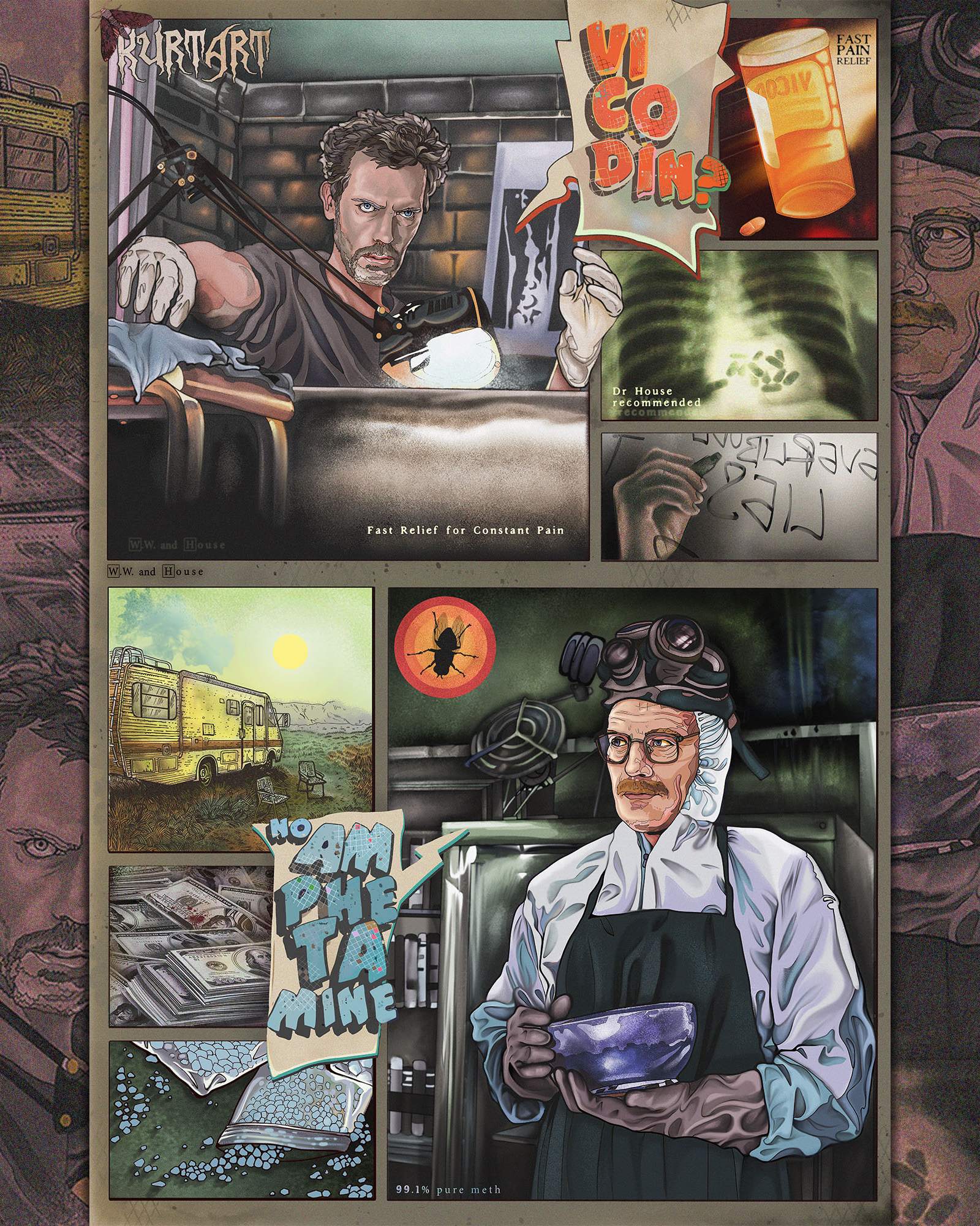 Комикс Walter White and House MD