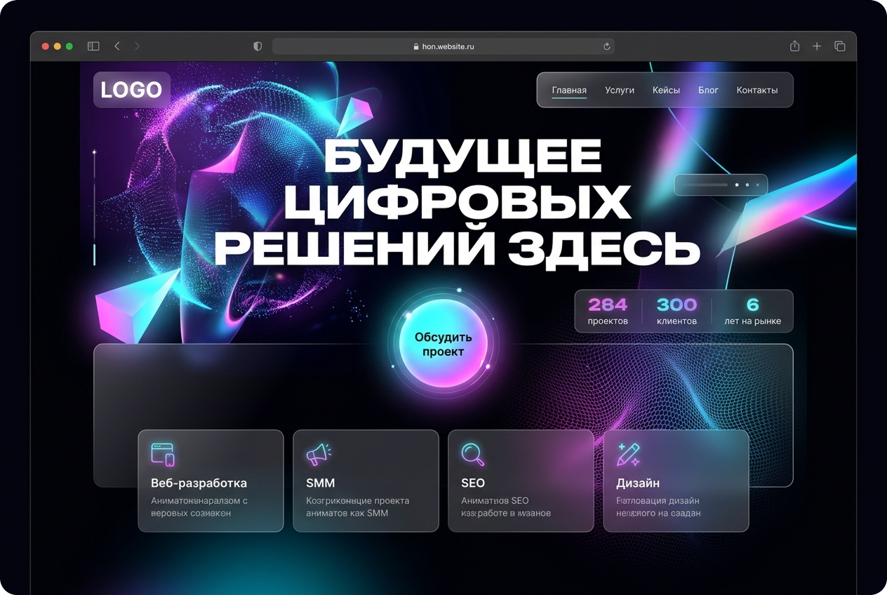 Корпоративный сайт для digital-компании