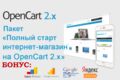 Пакет "Полный старт интернет-магазина на OpenCart 2.х"