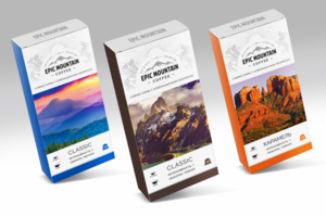 Epic Mountain Coffee. Дизайн упаковки и торговой марки.