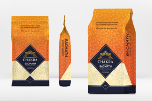 Дизайн упаковки для индийского риса басмати "Chakra"