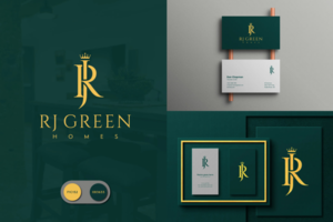 Дизайн фирменного стиля для бренда RJ GREEN Homes