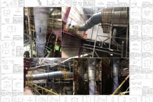 Газоход удаления фторо-газов сложных удобрений