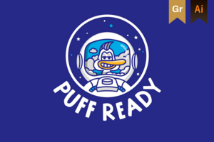 Логотип для магазина курительных смесей, вейпшоп - Puff Ready
