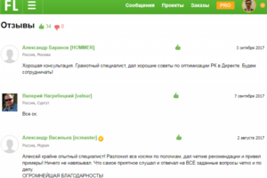 Отзывы о моей работе