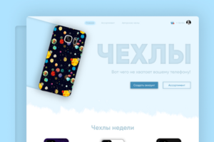 Анимация дизайна «Интернет-магазин чехлов»