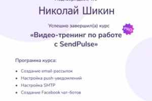 Видео-тренинг по работе с SendPulse