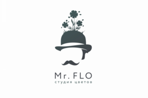 Логотип студии цветов Mr. Flo