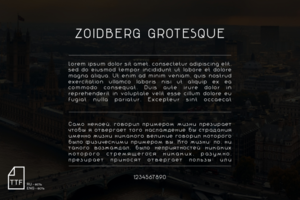 Шрифт ZOIDBERG GROTESQUE