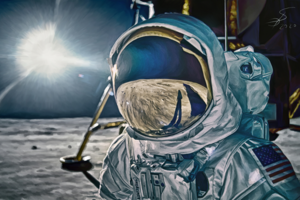 First man on the Moon.