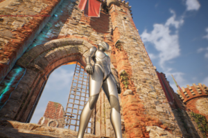 Средневековый замок изнутри в Unreal Engine 5.3