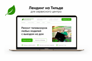 Лендинг на Тильде для сервисного центра
