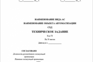 Техническое задание на разработку ПО
