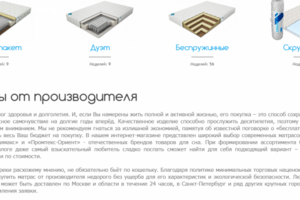 Контент для ИМ "Комфорт Лайн" (продажа матрасов)