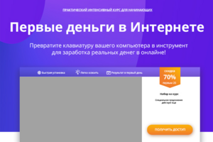 Первые деньги в интернете
