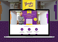 Дизайн LP для сети хостелов YoungFree