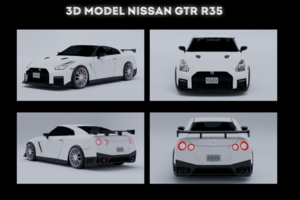 3D Model Nissan GTR R35 2017