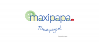 Логотип и фирменный стиль интернет–магазина "Maxipapa.ru"