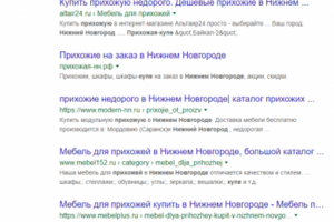 Нижний Новгород - Топ 10 Google - Прихожая купе