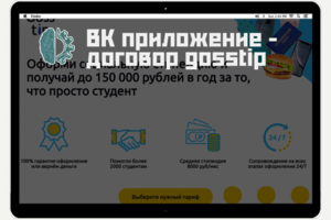 ВК приложение — договор gosstip