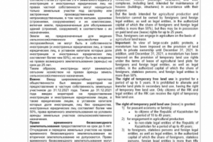 Земельное законодательство Казахстана