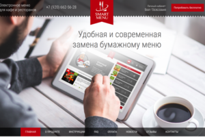 Результаты работы с сайтом smart-menu.ru