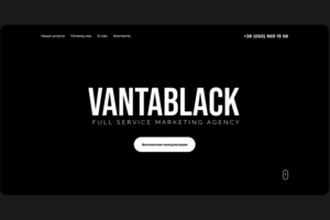 Сайт маркетинговой компании | Vantablack marketing