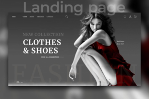 Landing page женской одежды и обуви