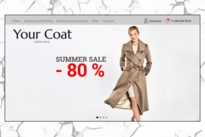 Online shop designer coats