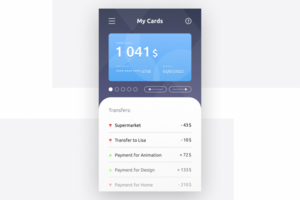 Приложение для держателя карточек UI